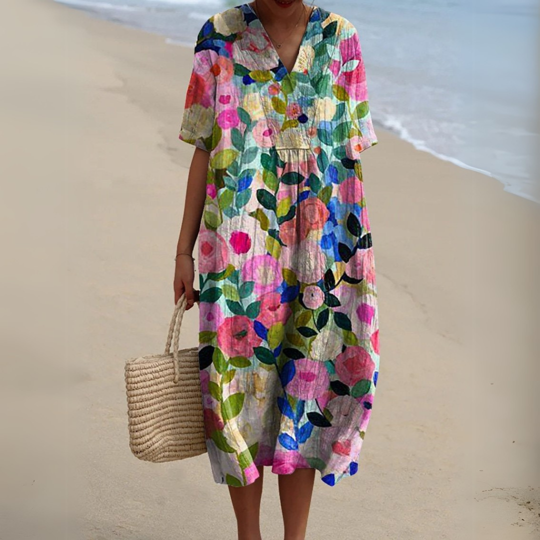 Nathalie - Elegant Floral Dress