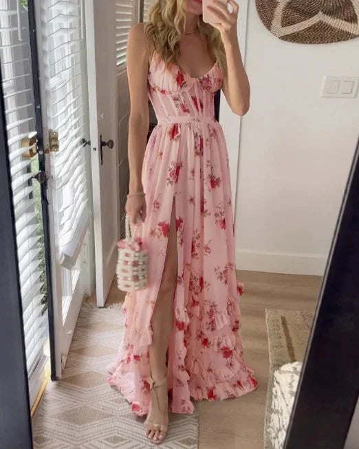 Sonja | Floral Pattern Midi Dress
