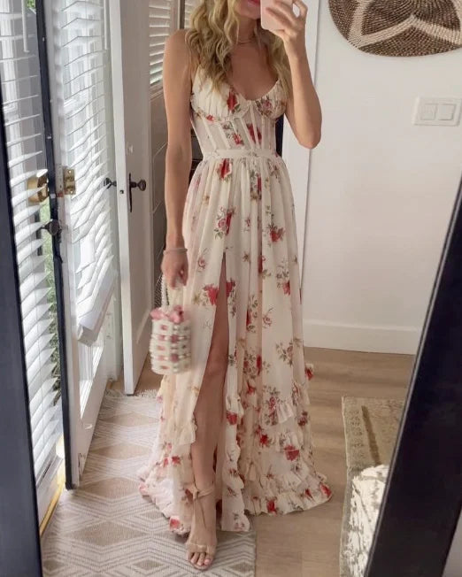 Sonja | Floral Pattern Midi Dress